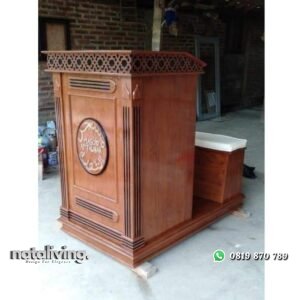 Mimbar podium kayu jati terbaik podium mushola terbaru nataliving furniture