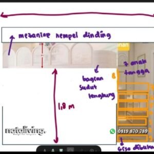 Mezanine kayu jati dengan tangga finishing custom (pesanan pribadi) nataliving furniture