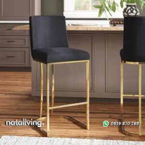 Kursi bar stainless gold terbaru kursi bar modern nataliving furniture