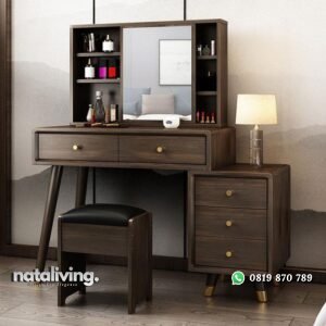 Meja rias modern kayu jati meja rias cermin sliding nataliving furniture