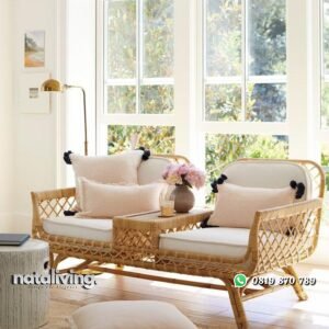 Kursi teras rotan alami unik bangku rotan kekinian nataliving furniture