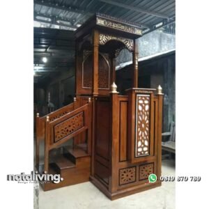 Mimbar masjid tingkat terbaru mimbar kayu jati tpk nataliving furniture