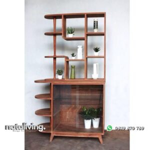 Partisi kayu jati modern bufet kayu jati terbaru nataliving furniture