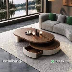 Meja tamu kayu jati model minimalis meja sofa terbaik nataliving furniture