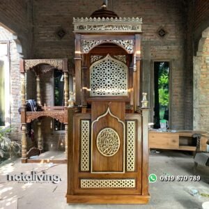 Mimbar masjid minimalis mimbar kayu jati tua kubah - DP nataliving furniture
