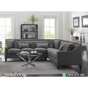 Sofa L terbaru sofa tamu modern mewah nataliving furniture
