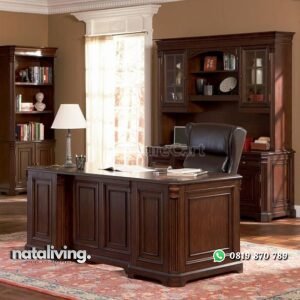 Meja kerja terbaru kayu jati meja direksi minimalis nataliving furniture