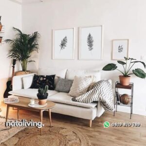 Kursi sofa retro terbaru sofa tamu busa tebal dengan bantal nataliving furniture