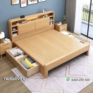 Dipan laci kayu jati elegan tempat tidur mewah terbaru - 120cm X 200cm nataliving furniture