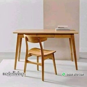 Meja dan kursi belajar kayu jati nataliving furniture