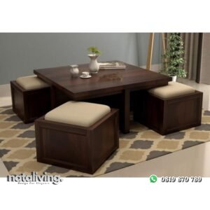 Set meja cofe kayu jati terbaru kursi dudukan busa nataliving furniture