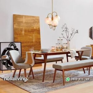 Kursi makan full busa kayu jati bangku makan terbaru nataliving furniture