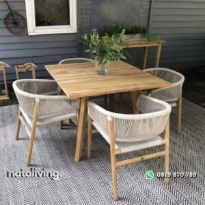Kursi makan kayu jati rajut terbaru kursi makan terbaru nataliving furniture