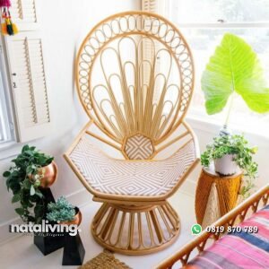 Kursi merak rotan alami terbaru anyaman rotan sintetis nataliving furniture