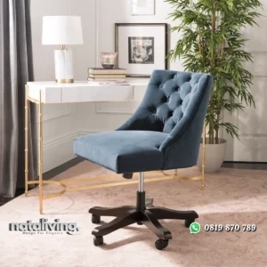 Abberyl Kursi Kerja Kantor Kain Beludru Minimalis nataliving furniture