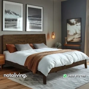 Acaria Tempat Tidur Kayu Jati Jepara Desain Minimalis nataliving furniture