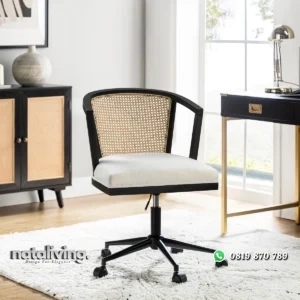 Ackeron Kursi Kerja Rotan Kayu Jati Jepara nataliving furniture