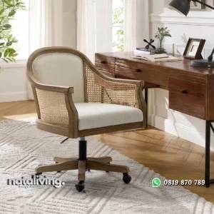Ackeron Kursi Kerja Staff Kantor Rotan Unik Minimalis nataliving furniture