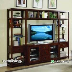 Almari Bufet TV Minimalis Jati nataliving furniture