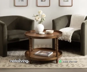 Amelia Meja Tamu Bundar Klasik Minimalis Modern Terbaru nataliving furniture