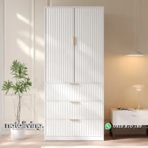 Amorre Lemari Pakaian 2 Pintu Cat Duco Desain Unik nataliving furniture