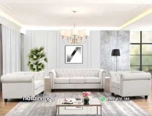 Annavi Set Sofa Tamu Chesterfield Minimalis Modern nataliving furniture