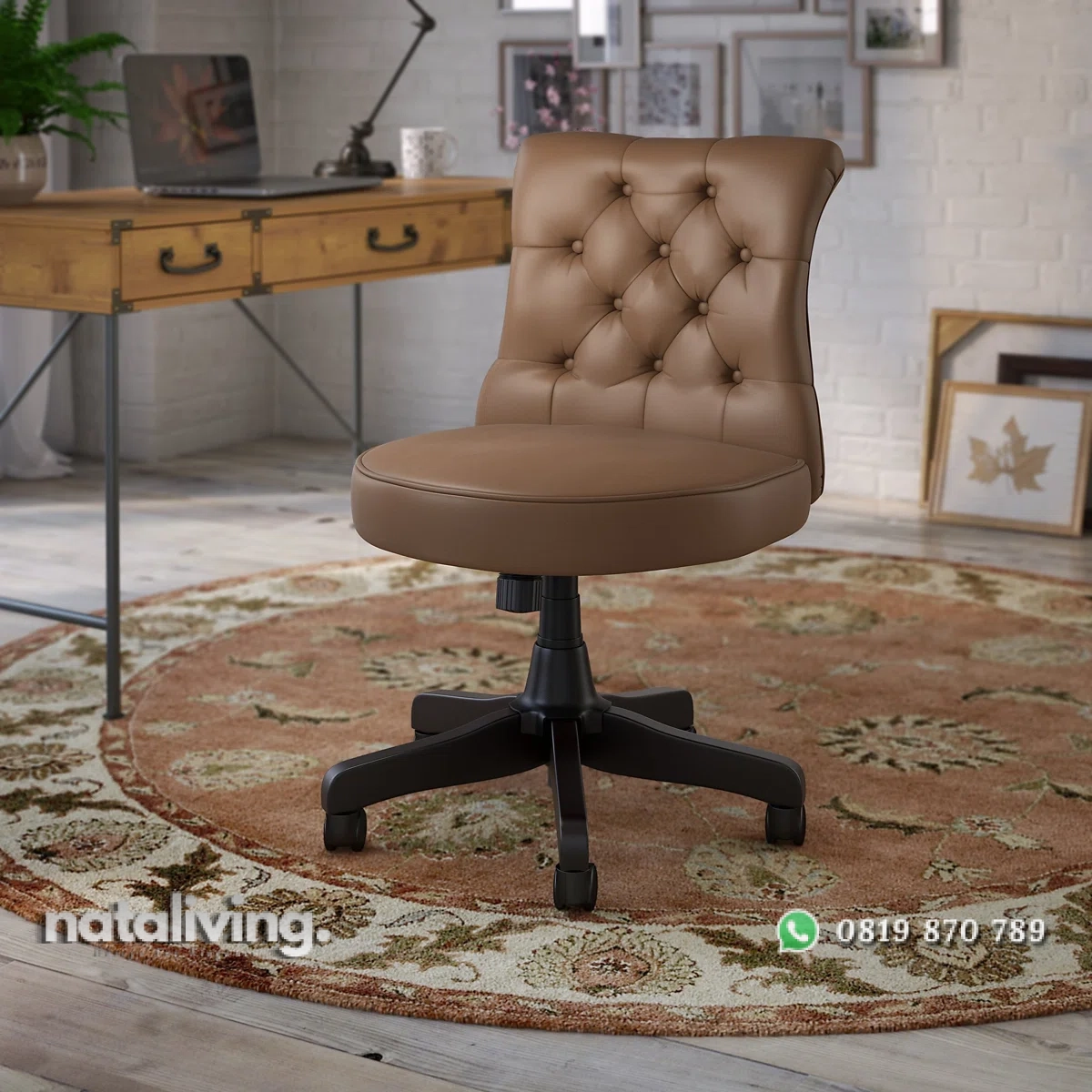 Arden Kursi Kerja Bulat Desain Minimalis Jepara nataliving furniture 1 Arden Kursi Kerja Bulat Desain Minimalis Jepara nataliving furniture 1