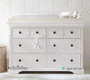 Baby Tafel Laci Cat Duco Putih nataliving furniture