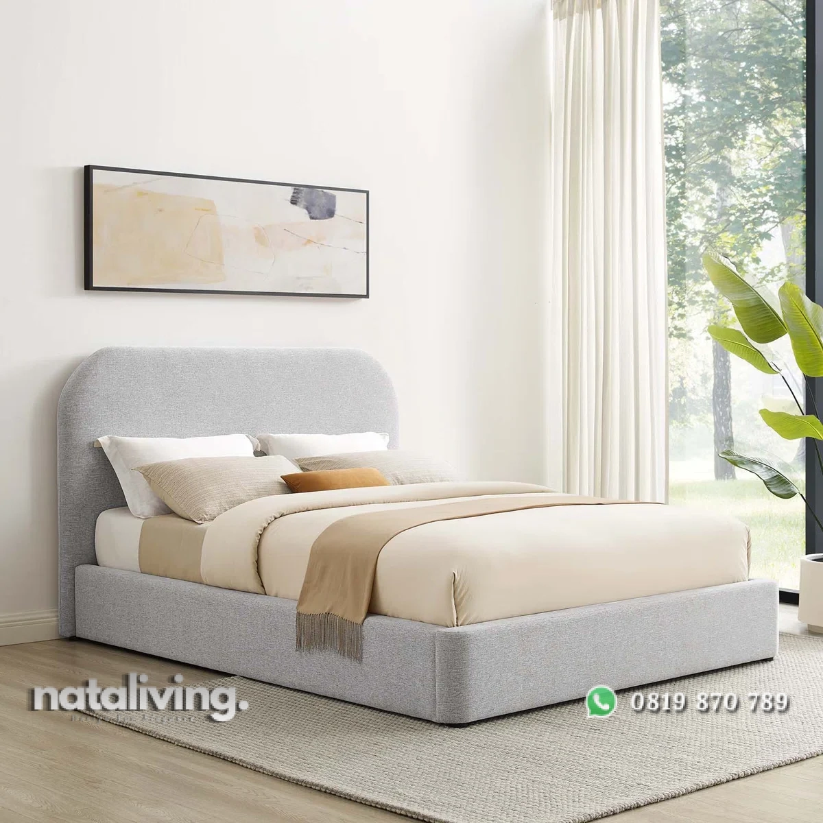 Bellena Tempat Tidur Jok Kain Minimalis Modern Terbaru nataliving furniture 1 Bellena Tempat Tidur Jok Kain Minimalis Modern Terbaru nataliving furniture 1