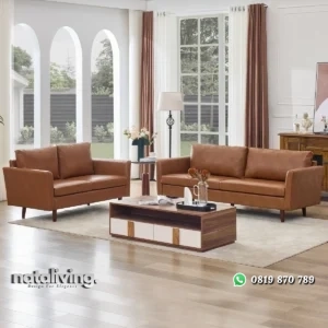 Borgan Set Sofa Tamu Retro Kain Oscar Desain Minimalis nataliving furniture