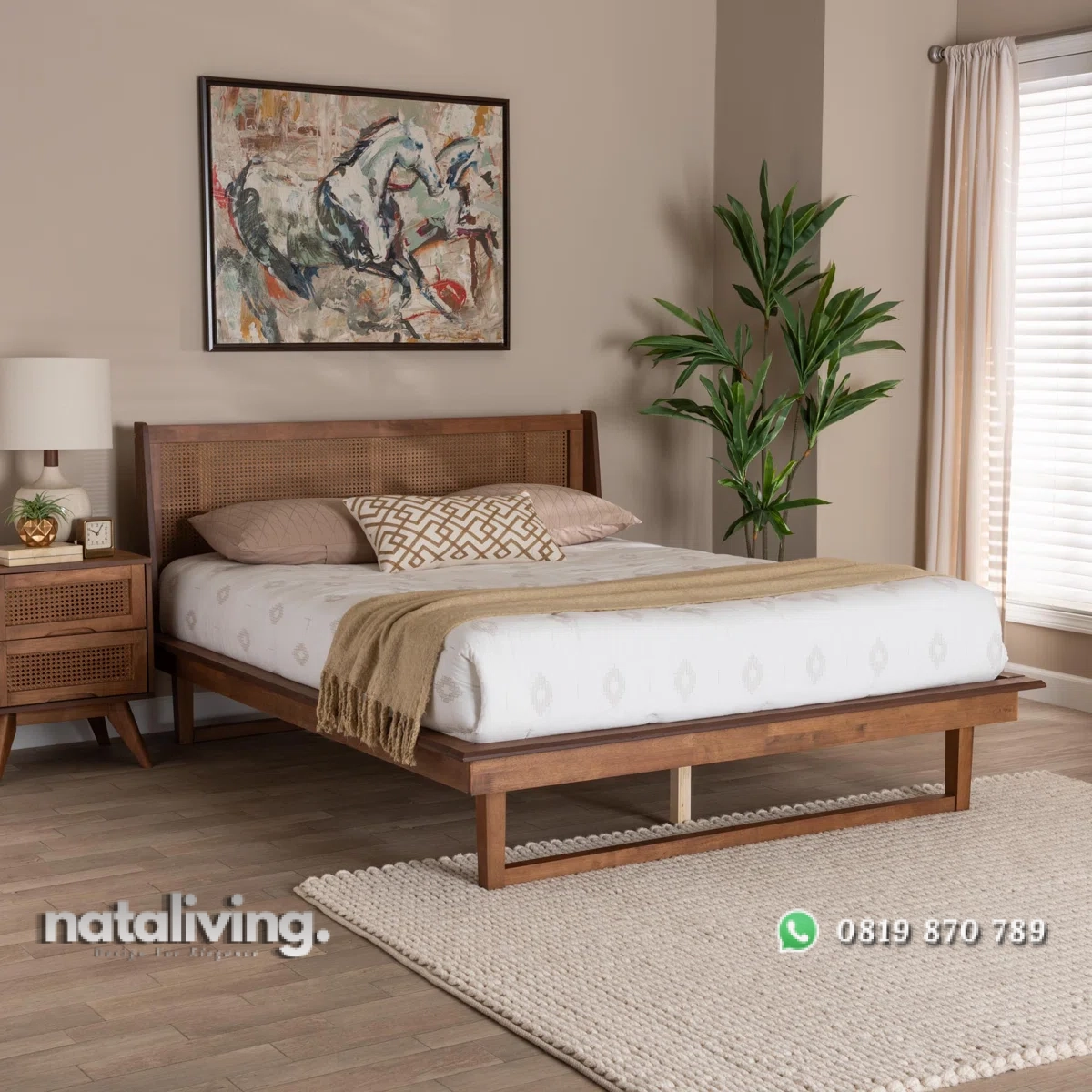 Bricellyn Tempat Tidur Rotan Kayu Jati Minimalis nataliving furniture 1 Bricellyn Tempat Tidur Rotan Kayu Jati Minimalis nataliving furniture 1