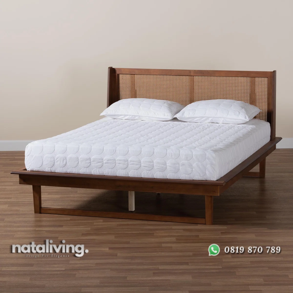 Bricellyn Tempat Tidur Rotan Kayu Jati Minimalis nataliving furniture 2 Bricellyn Tempat Tidur Rotan Kayu Jati Minimalis nataliving furniture 2