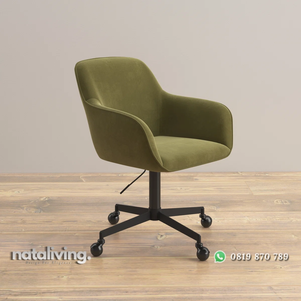 Brisbane Kursi Kerja Kantor Kain Beludru Minimalis nataliving furniture 2 Brisbane Kursi Kerja Kantor Kain Beludru Minimalis nataliving furniture 2
