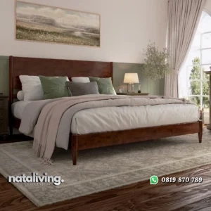 Bromyn Tempat Tidur Retro Kayu Jati Minimalis Terbaru nataliving furniture