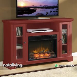 Bufet TV Kayu Warna Merah Minimalis nataliving furniture