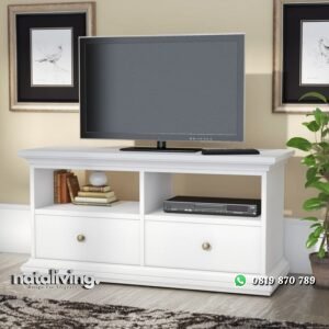 Bufet TV Minimalis Duco Putih nataliving furniture