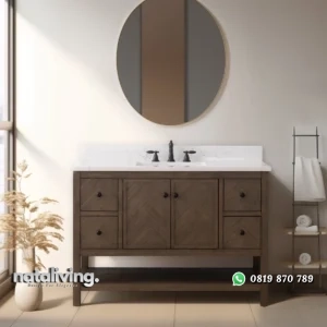 CAZHA Wastafel Cabinet Laci Kayu Jati Minimalis nataliving furniture