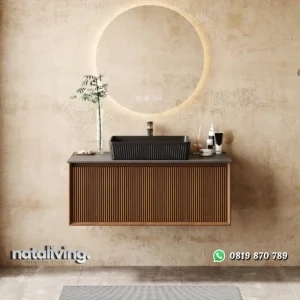 CHARLES Wastafel Cabinet Kayu Jati Desain Minimalis nataliving furniture