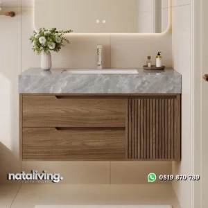 CLARRA Wastafel 2 Laci 1 Pintu Plywood Tacosheet Minimalis nataliving furniture