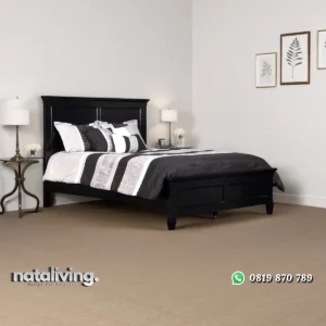 Cannora Tempat Tidur Cat Duco Warna Hitam Minimnalis nataliving furniture