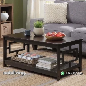 Carmeline Meja Tamu Minimalis Kayu Jati Terbaru nataliving furniture