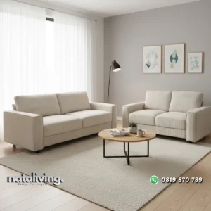 Cassandra Set Sofa Tamu Minimalis Modern Kain Beludru nataliving furniture