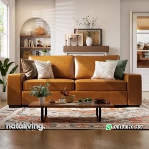 Caynemo Sofa Tamu Minimalis 2 Seater Kain Oscar Terbaru nataliving furniture
