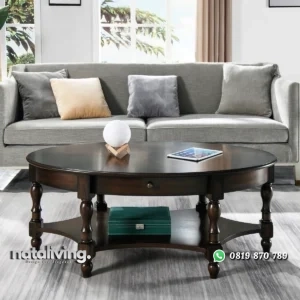 Charlton Meja Tamu Klasik Minimalis Modern Kayu Jati nataliving furniture