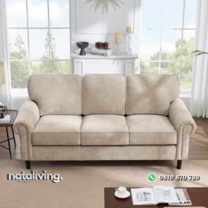 Chenille Sofa Tamu Minimalis Model 3 Seater Kekinian nataliving furniture