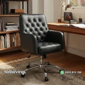 Colamy Kursi Kerja Direktur Kain Kulit Sintetis Minimalis nataliving furniture