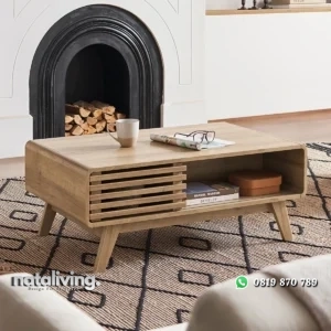 Corriga Meja Tamu Desain Minimalis Modern Kayu Jati nataliving furniture