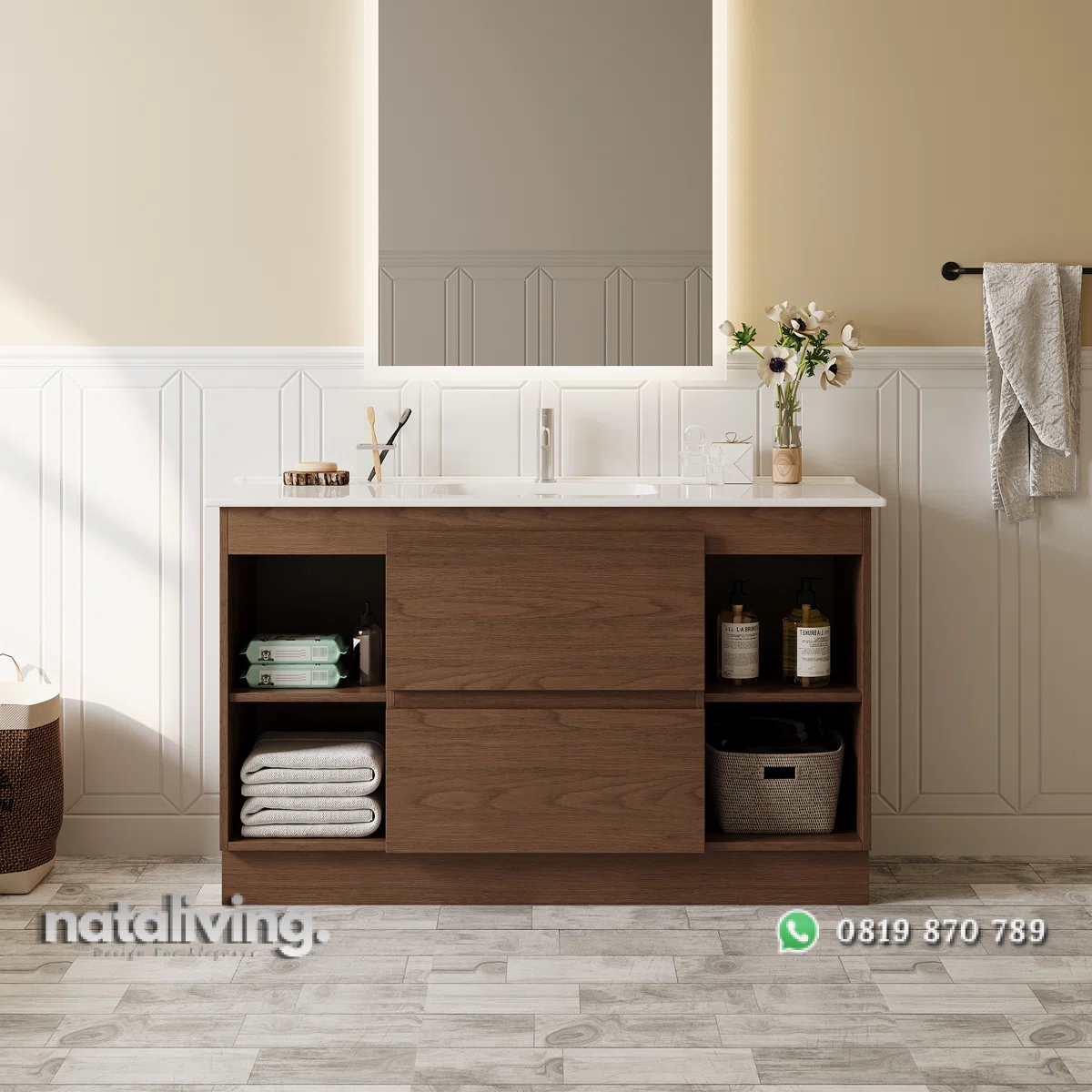 DANILO Wastafel Cabinet Storage Minimalis Bahan Plywood nataliving furniture 1 DANILO Wastafel Cabinet Storage Minimalis Bahan Plywood nataliving furniture 1