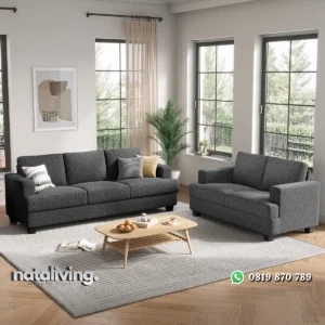 Dammara Set Sofa Tamu Minimalis Terbaru Kain Canvas nataliving furniture