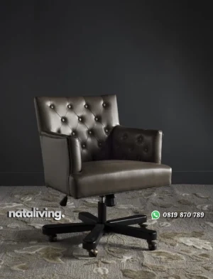 Darrara Kursi Kerja Kantor Kain Kulit Sintetis Minimalis nataliving furniture